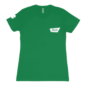 T-Shirt Women's Green 4 Leaf Clover on Sleeve